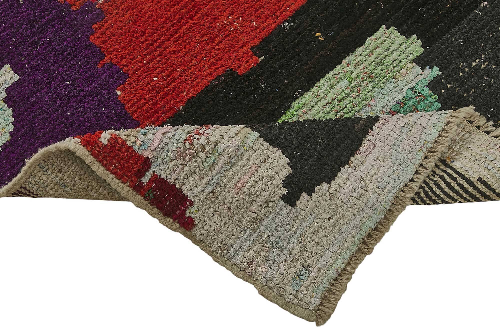 Handwoven Turkish Recycled Boho Rug 89 cm x 318 cm