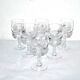Series of 6 alsatian balloon liqueur glasses in engraved glass vintage rum schnapps drop
