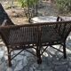 Banc rotin et cannage vintage