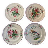 Lot de 4 assiettes en St clement numérotées