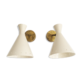 Paire d'appliques Italiennes de design 1950