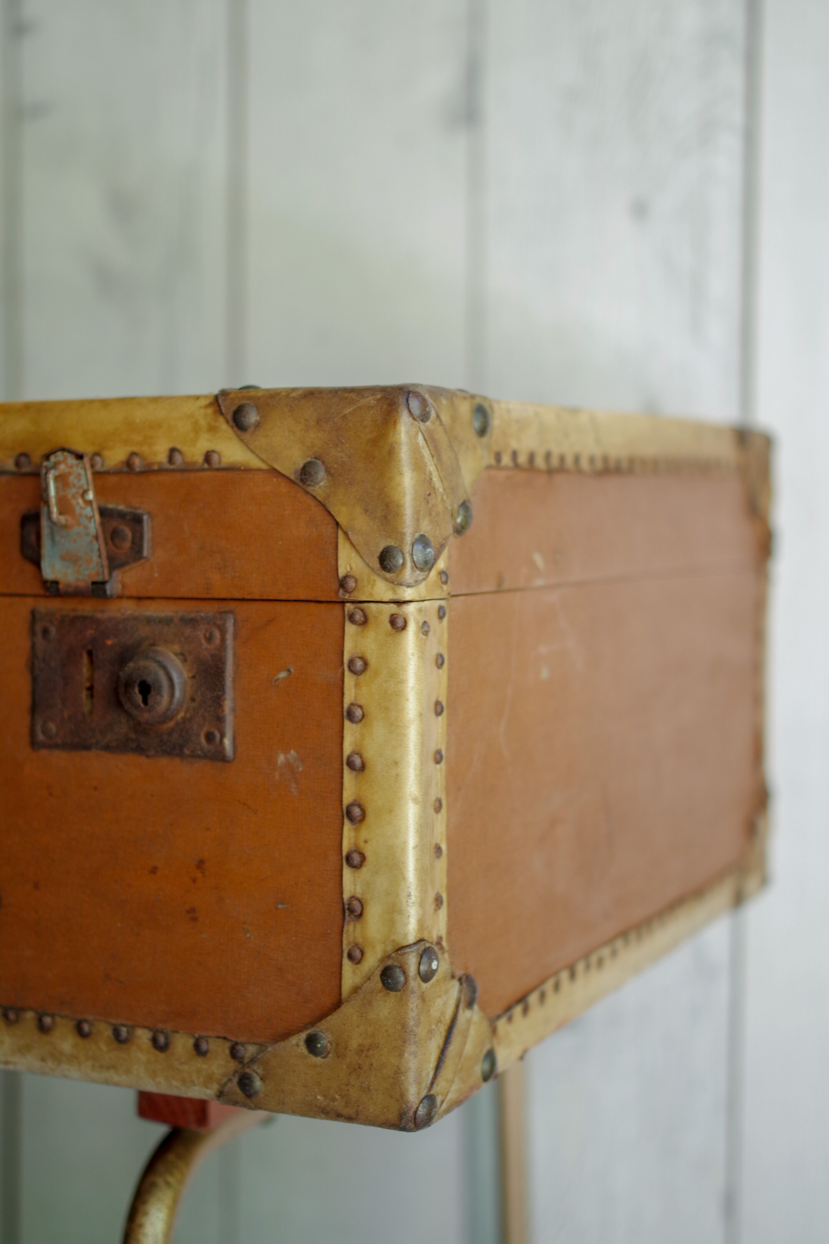 Large trunk or suitcase retro vintage years 50