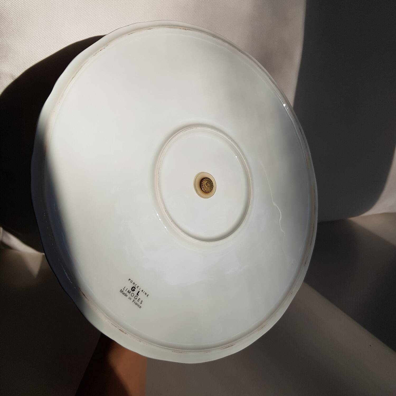 Plat de service à fromage en porcelaine de Limoges