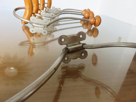 5 old large hooks art deco from the 30/40 years