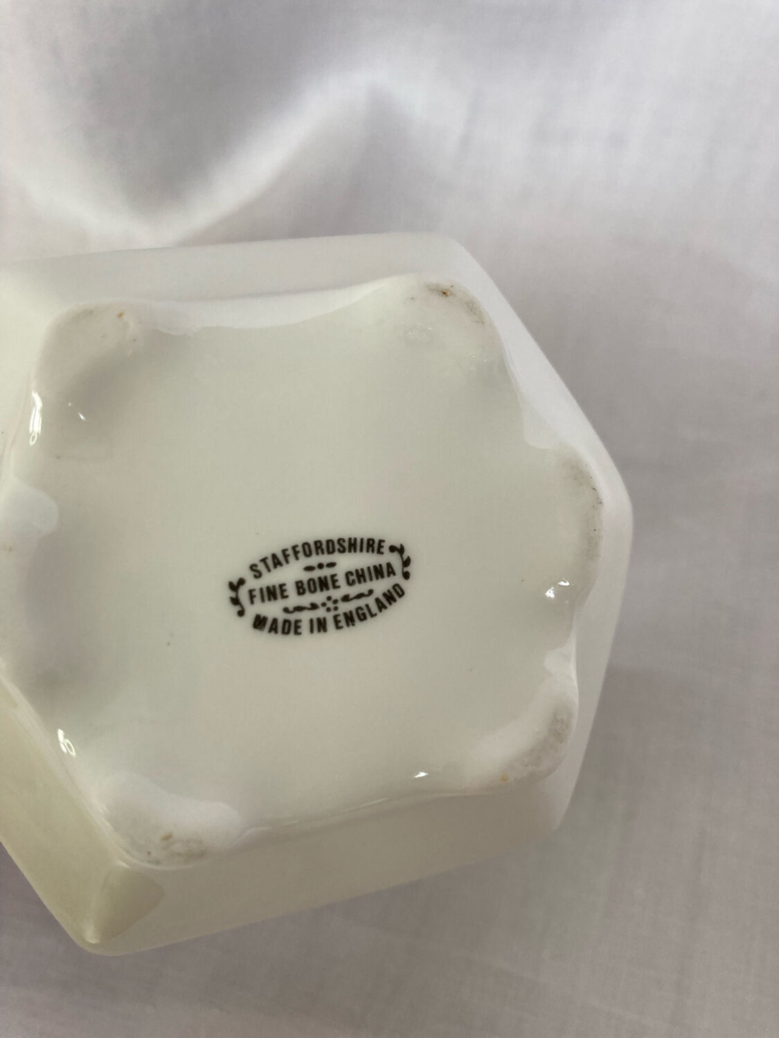 Staffordshire fine bone china milk jug