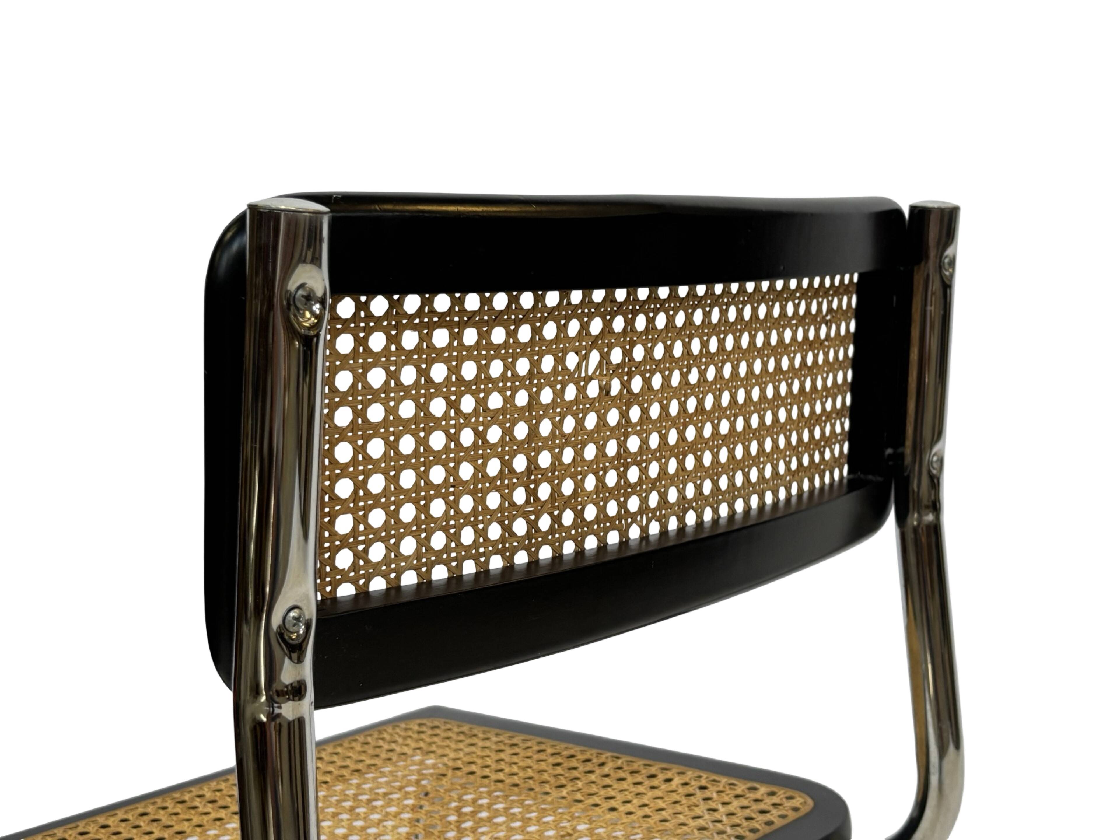 Vintage Cesca chair style b32 model in chrome and black
