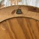 Vintage 1970s sun mirror witch's eye wood and gold - 42 cm