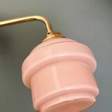 Vintage pink opaline globe wall light.