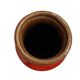 Vintage geometric red ceramic vase Scheurich WG