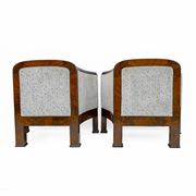 19th Century Biedermeier Mahogany Feather Two Armchairs and Sofa, Vienna
