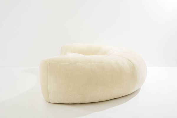Canapé croissant de Raphaël Raffel pour Honoré Paris 1970