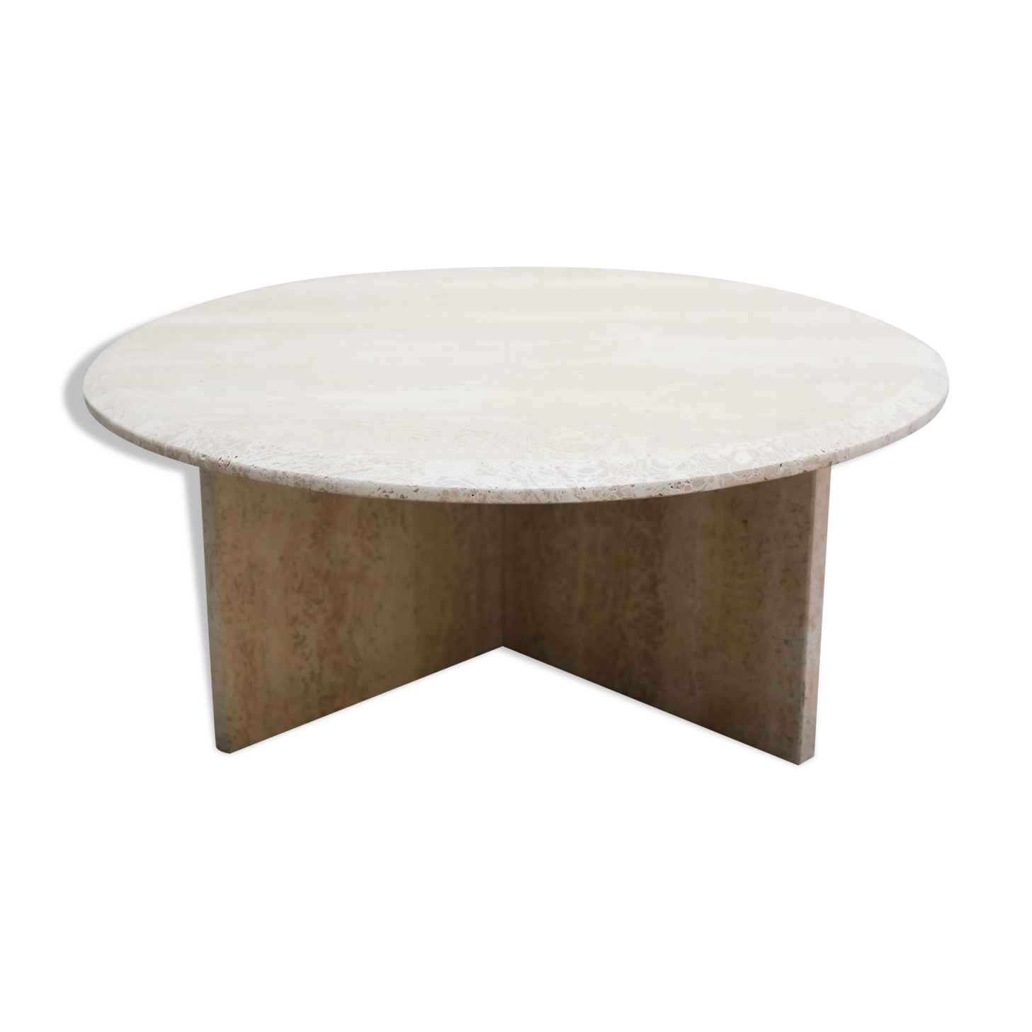 Vintage side table in travertine