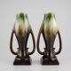 Pair of Art Deco vases – Thulin pottery – flamed glaze - 29cm