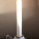 Vintage pink and green tulip ceramic candlestick rat.