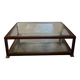 Wood and glass coffee table