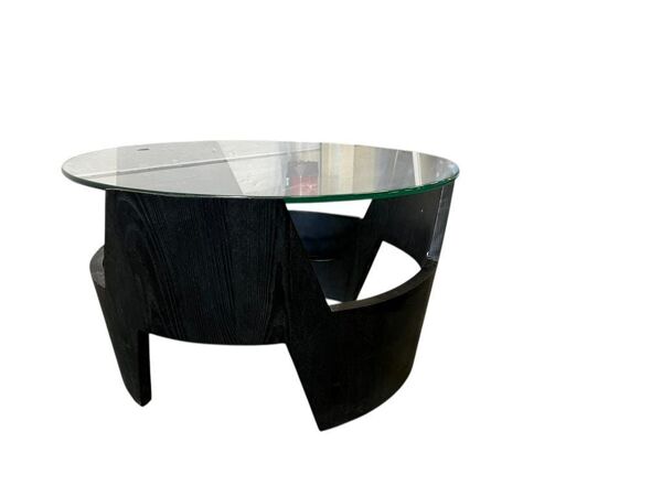 Table basse ronde vintage space age / table basse