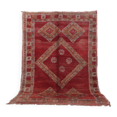 Tapis marocain vintage 192 x 295 cm, tapis en laine berbère, tapis bohème fait main