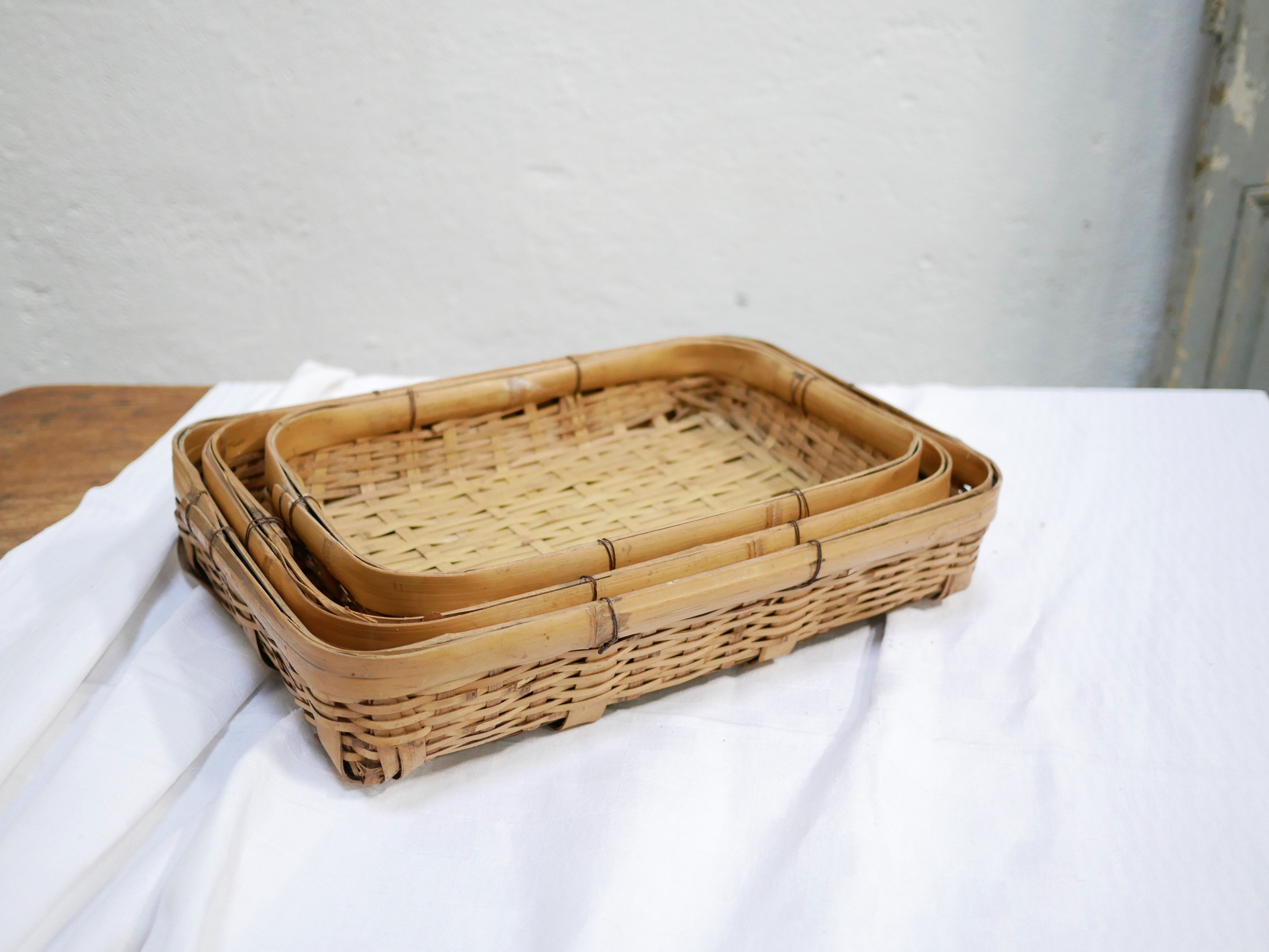 Vintage rattan basket
