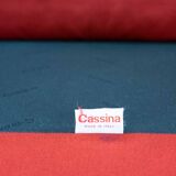 Maralunga 3-seater Sofa red by Vico Magistretti for Cassina, Italy