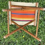 Folding bamboo stool