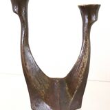 Brass brutalist candlestick from Horst Dalbeck