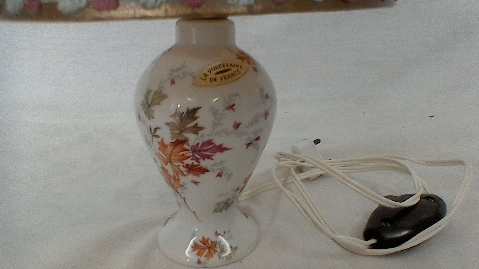Porcelain bedside lamp, vintage