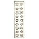 1970s Vintage Turkish Hand-Knotted Wool Cotton White Runner Rug 90X310