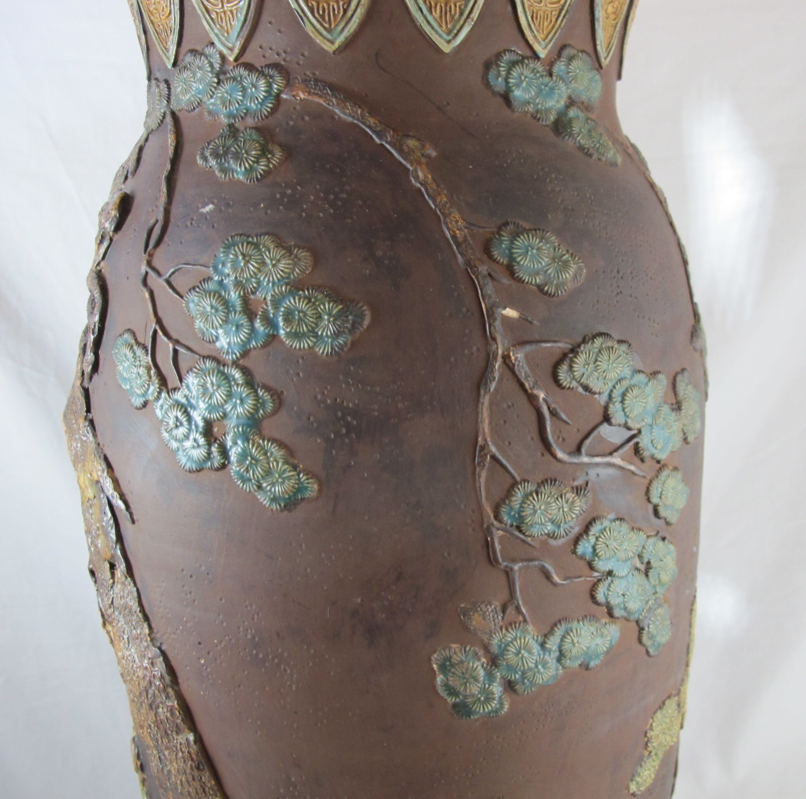 Vase chinois Japonais en terre cuite Selency