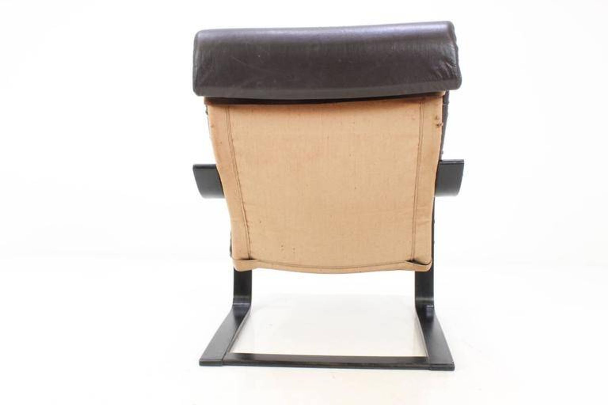 Finnish Mid-Century Leather Lounge or Armchair, 1970s