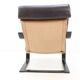 Fauteuil ou chaise longue en cuir finlandais des années 1970.