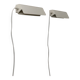 Deux appliques murales en métal blanc Fister par Design Light Danemark (années 1980) – Lampes de lecture minimalistes pivotantes