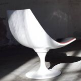 Space Age armchair lacquered fiber and fabrics 1970