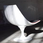 Space Age armchair lacquered fiber and fabrics 1970