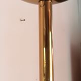 Lampadaire laiton et travertin 1970