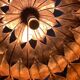 1970s metal chandelier Hans Kogl leaf patterns