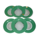 Set of 6 Duralex green hollow plates