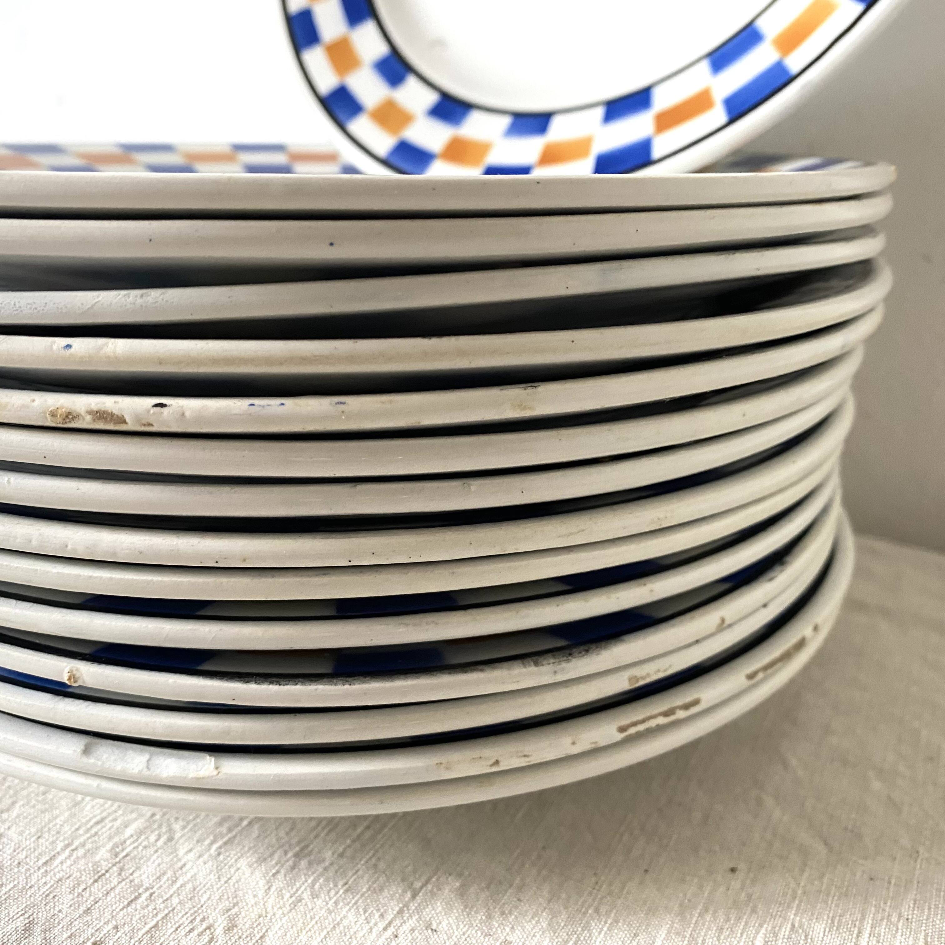 Moulin des Loups flat plates, Honfleur model tiles, 1950s