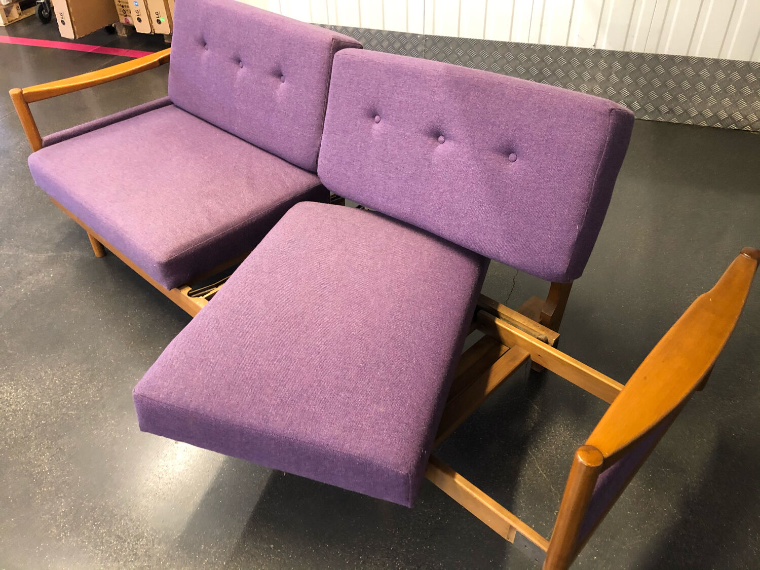 Daybed 2P convertible sofa by Walter Knoll circa 1960