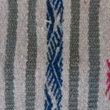 Kilim beige blue red handmade carpets, 90x60cm