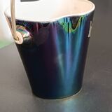 Verceram Black Iridescent Ceramic Ice Bucket