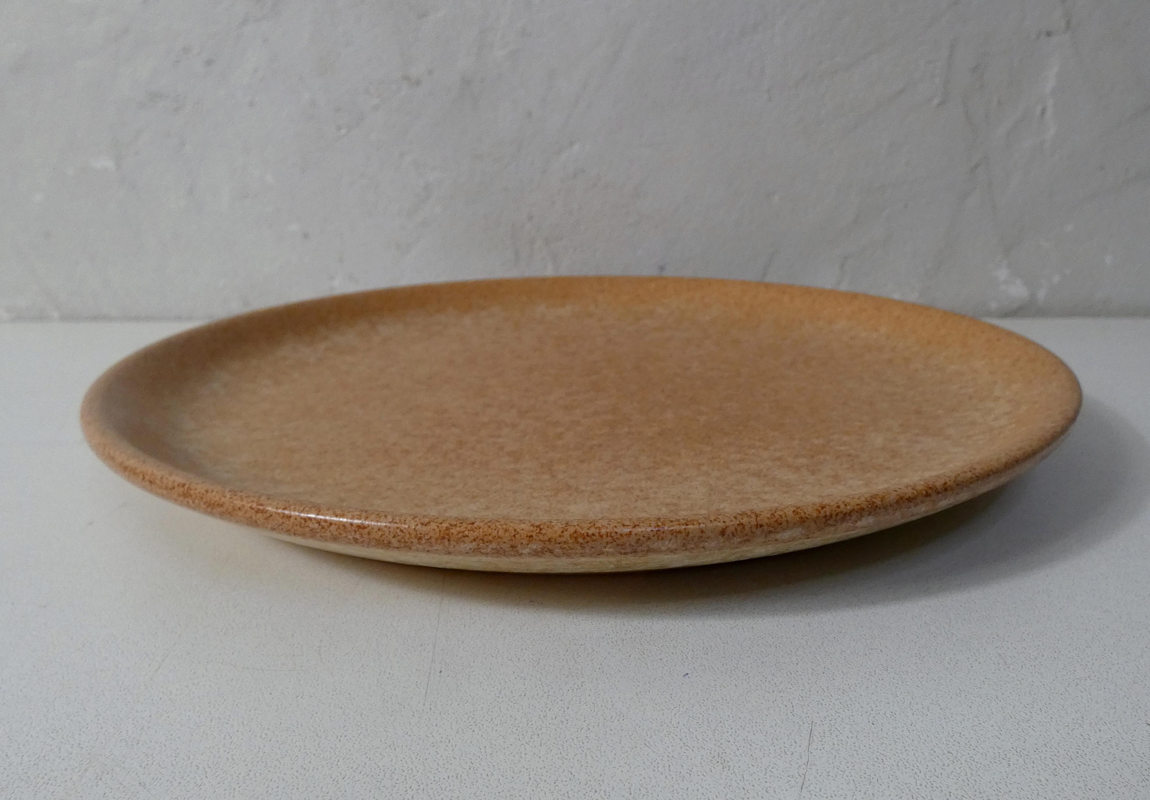 6 flat stoneware plates