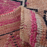 3x10 pastel pink & blue vintage rug