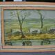 Tableau malgache en soie zébu années 70