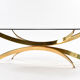 Vintage table 70 with glass top
