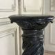 Column in green serpentine marble, shaft sculpted in a spiral, circa 1880