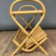 Rattan and glass end table 1960s