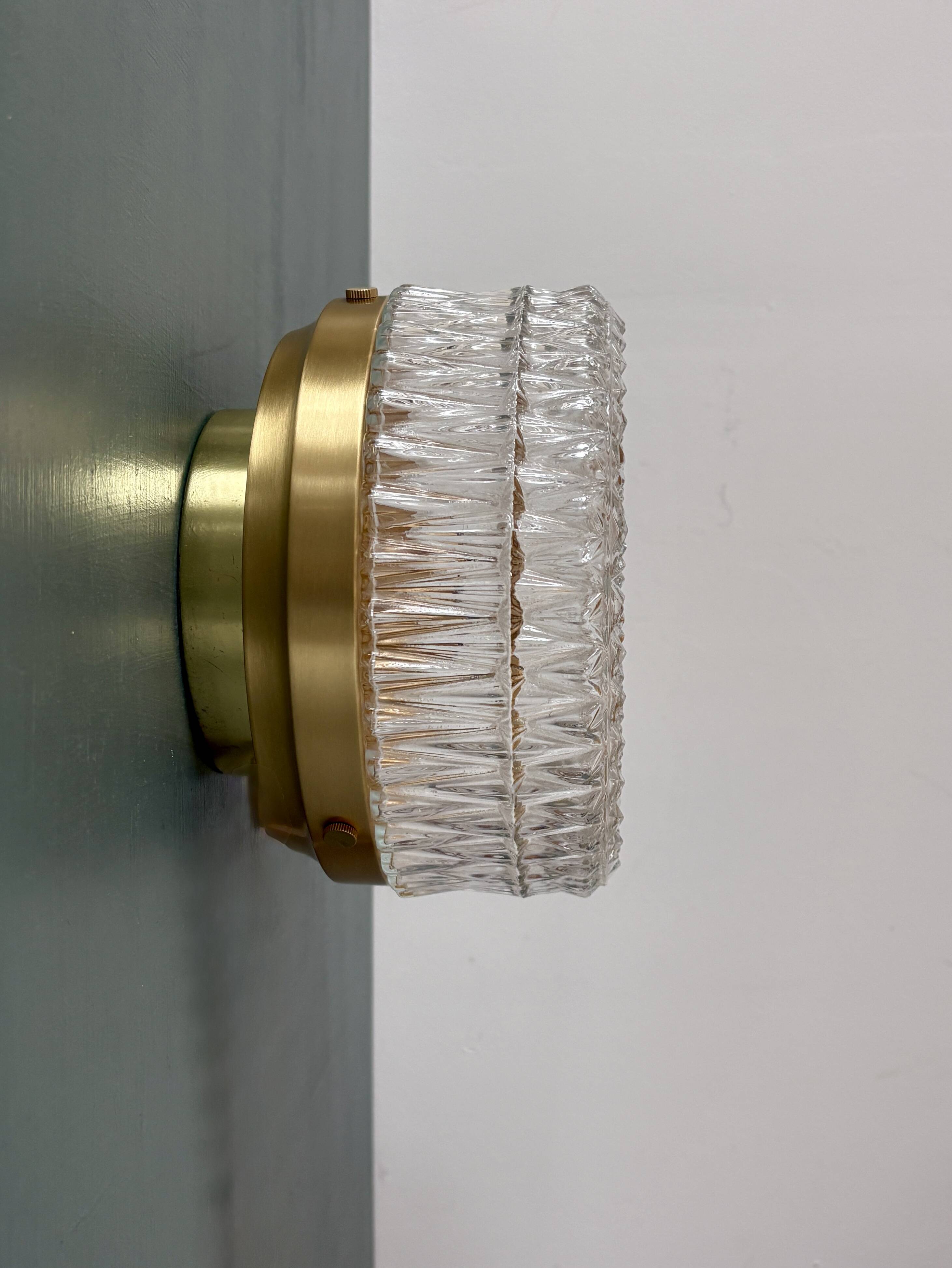 Vintage moulded glass wall or ceiling light globe
