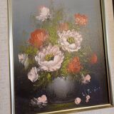 Tableau huile sur toile reproduction " Fleurs "