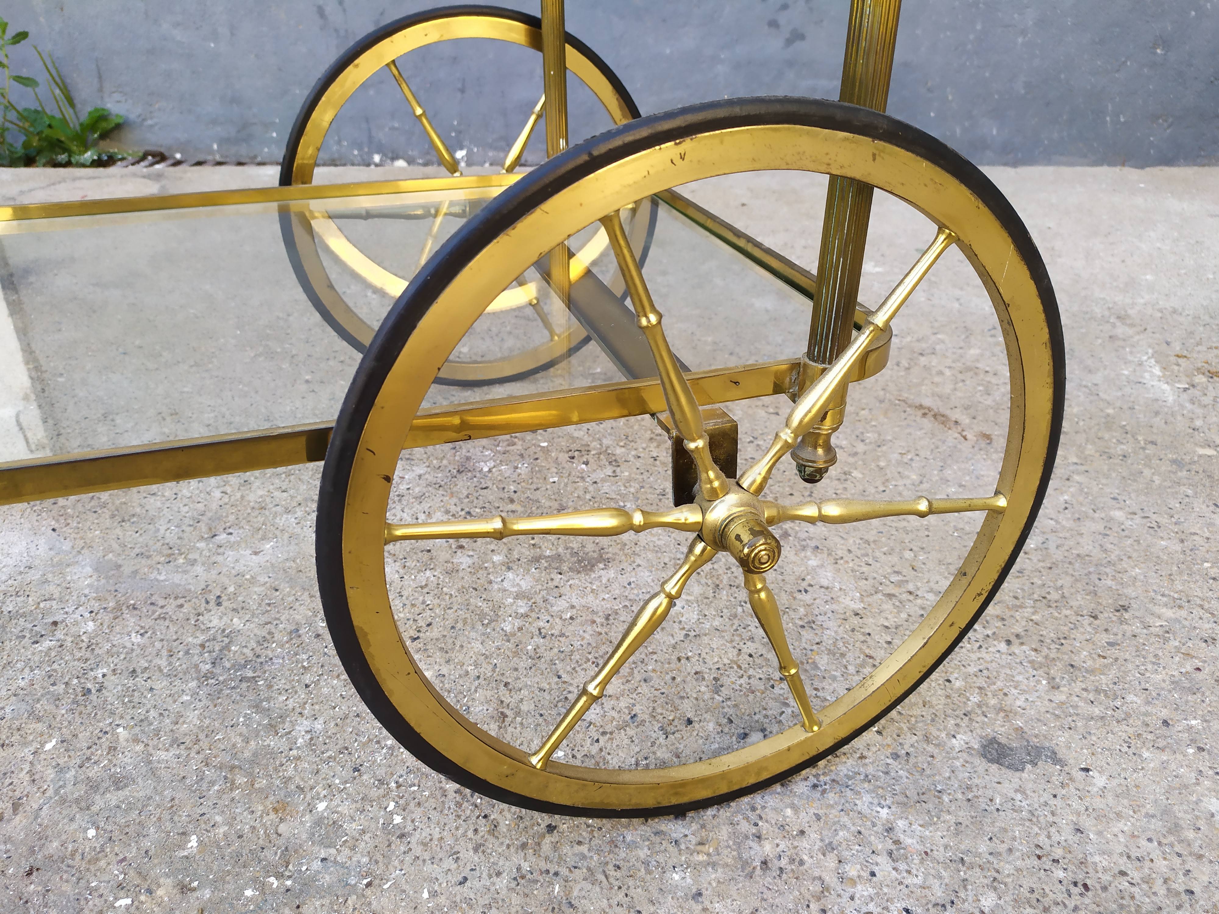 Golden brass cart