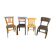4 vintage curved wooden bistro chairs